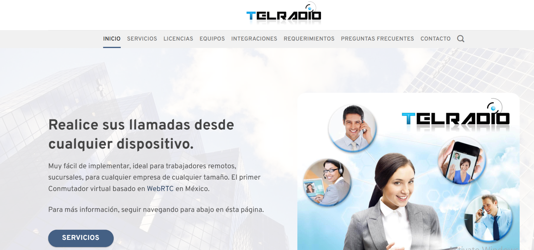 Conmutador basado en WebRTC